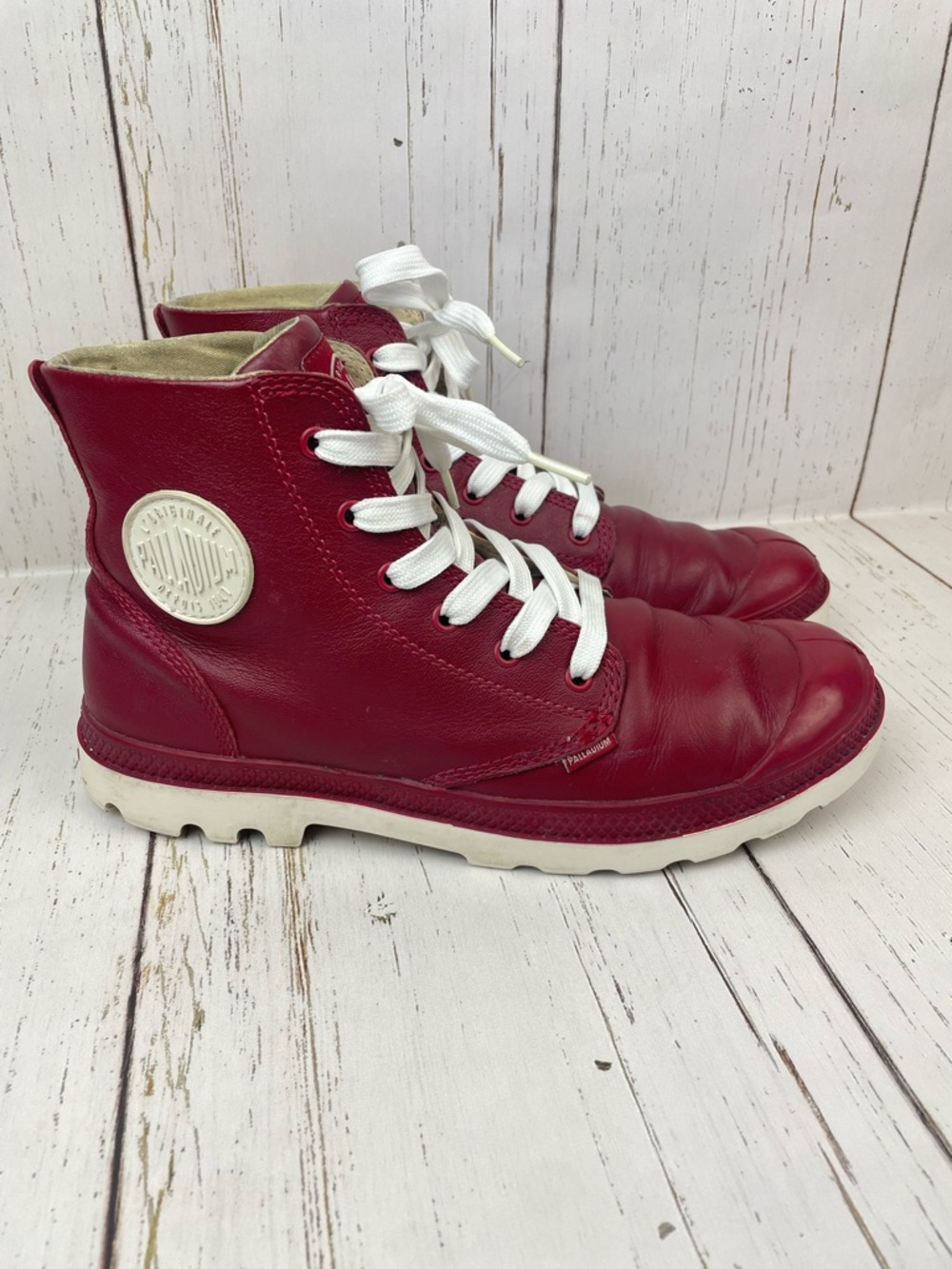 Palladium Blanc Hi Red Leather‎ Boots *Unisex